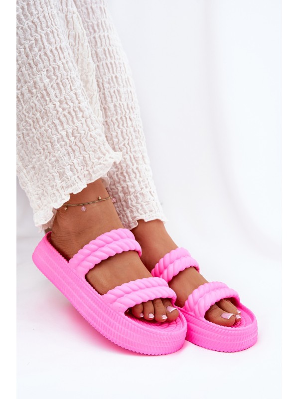 Foam Lightweight Women's Sandals On Platform S.Barski ZK51-001 Fuchsia