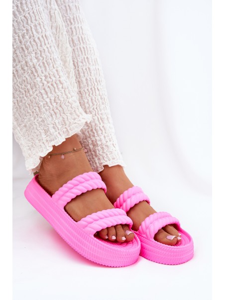 Foam Lightweight Women's Sandals On Platform S.Barski ZK51-001 Fuchsia