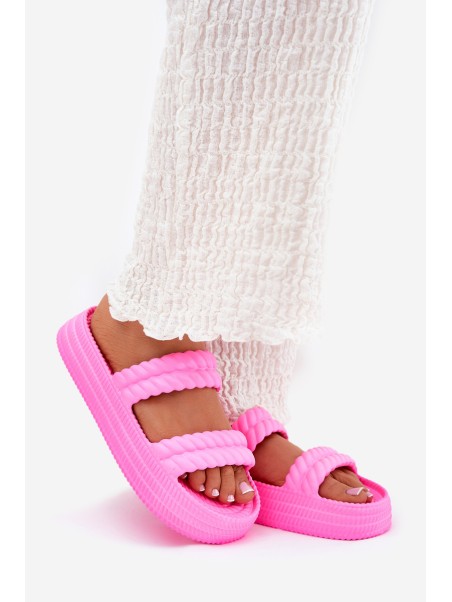 Foam Lightweight Women's Sandals On Platform S.Barski ZK51-001 Fuchsia