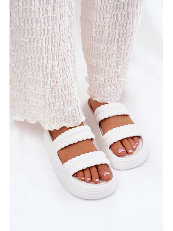 Foam Lightweight Women's Platform Sandals S.Barski ZK51-001 White 2