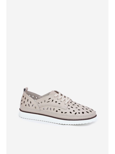 Ladies Leather Shoes S.Barski LR51-610 Beige