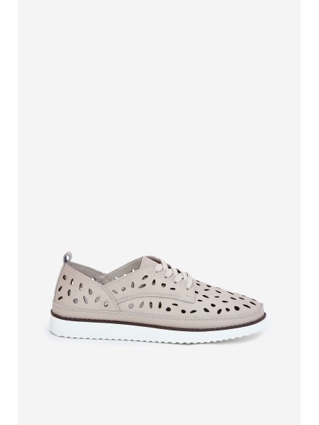 Ladies Leather Shoes S.Barski LR51-610 Beige