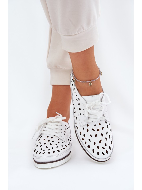 Ladies Leather Shoes S.Barski LR51-610 White