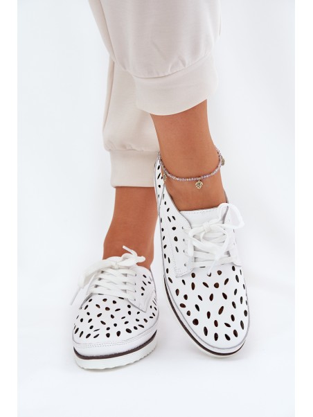 Ladies Leather Shoes S.Barski LR51-610 White
