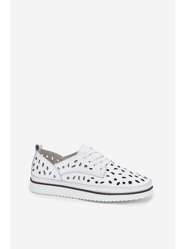 Ladies Leather Shoes S.Barski LR51-610 White