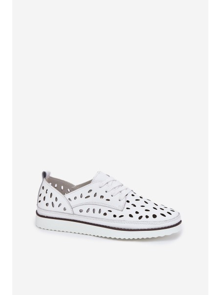Ladies Leather Shoes S.Barski LR51-610 White
