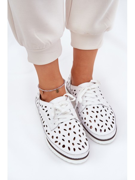 Ladies Leather Shoes S.Barski LR51-610 White