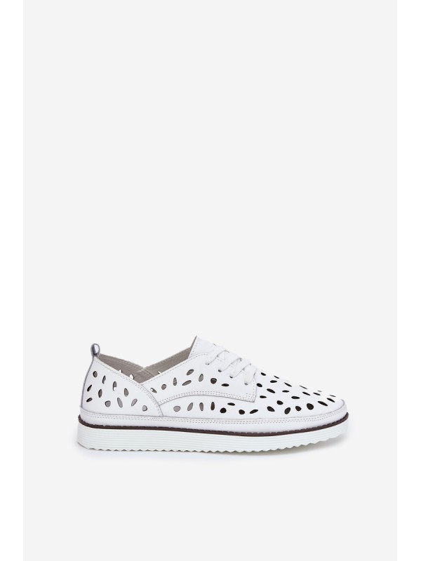 Ladies Leather Shoes S.Barski LR51-610 White