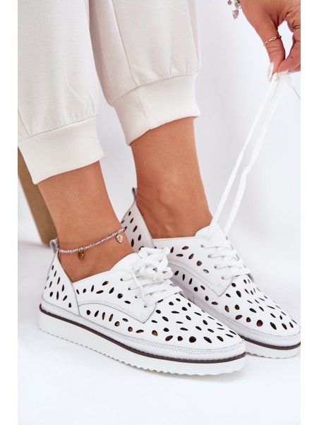 Ladies Leather Shoes S.Barski LR51-610 White
