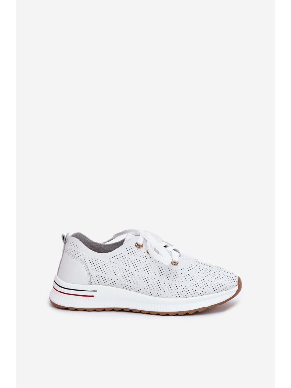 Leather Lightweight Women's Shoes Artiker 54C1758 White
