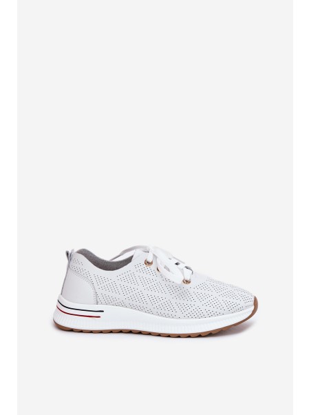 Leather Lightweight Women's Shoes Artiker 54C1758 White
