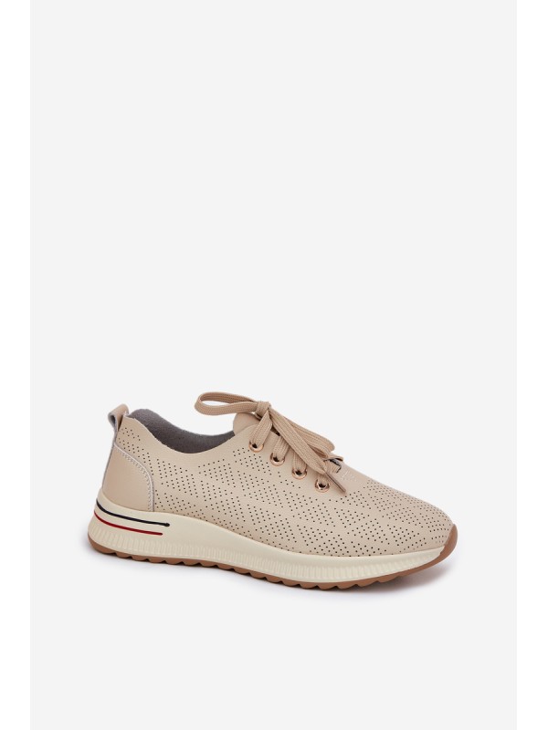 Leather Lightweight Women's Shoes Artiker 54C1759 Beige