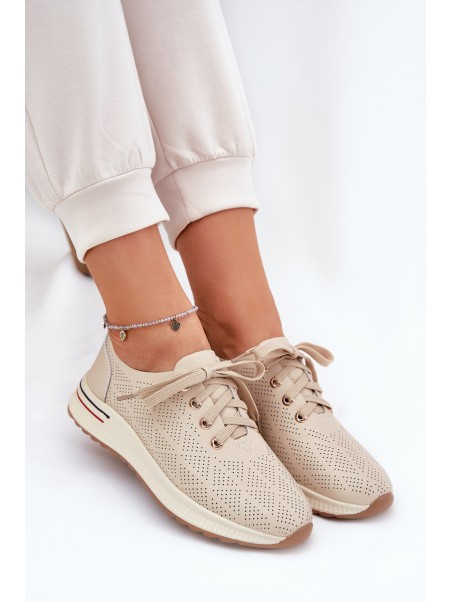 Leather Lightweight Women's Shoes Artiker 54C1759 Beige