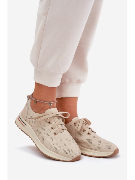Leather Lightweight Women's Shoes Artiker 54C1759 Beige