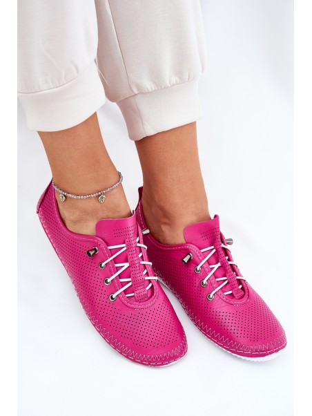 Ladies Leather Shoes Made Of Natural Leather Artiker 54C0830 Pink