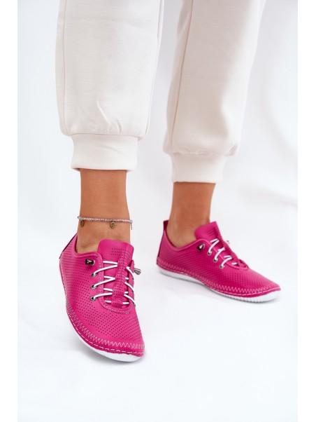 Ladies Leather Shoes Made Of Natural Leather Artiker 54C0830 Pink