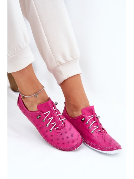Ladies Leather Shoes Made Of Natural Leather Artiker 54C0830 Pink