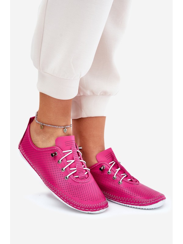 Ladies Leather Shoes Made Of Natural Leather Artiker 54C0830 Pink