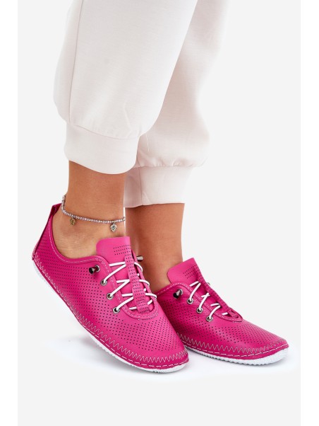 Ladies Leather Shoes Made Of Natural Leather Artiker 54C0830 Pink