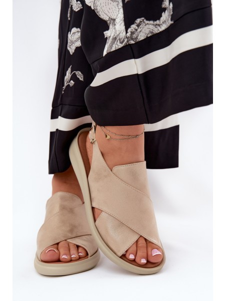 Women's Sandals Made Of Eco Leather Gold Tosmelia