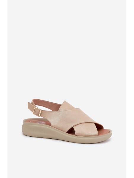 Women's Sandals Made Of Eco Leather Gold Tosmelia