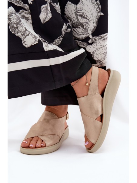 Women's Sandals Made Of Eco Leather Gold Tosmelia