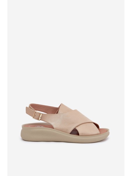Women's Sandals Made Of Eco Leather Gold Tosmelia