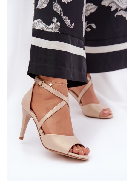 Fashionable High Heels Sandals Gold Loressa
