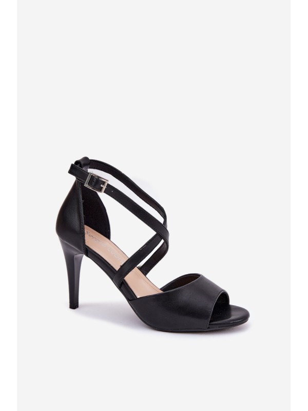 Fashionable High Heel Sandals Black Loressa