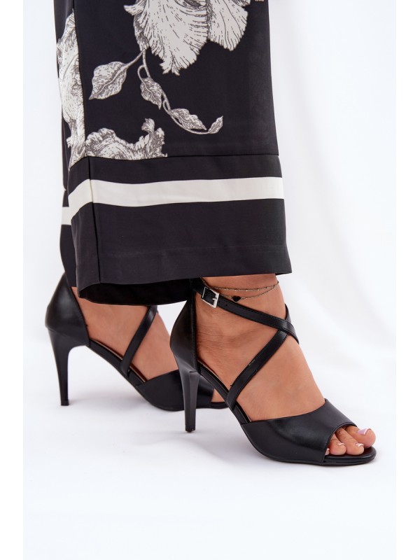 Fashionable High Heel Sandals Black Loressa