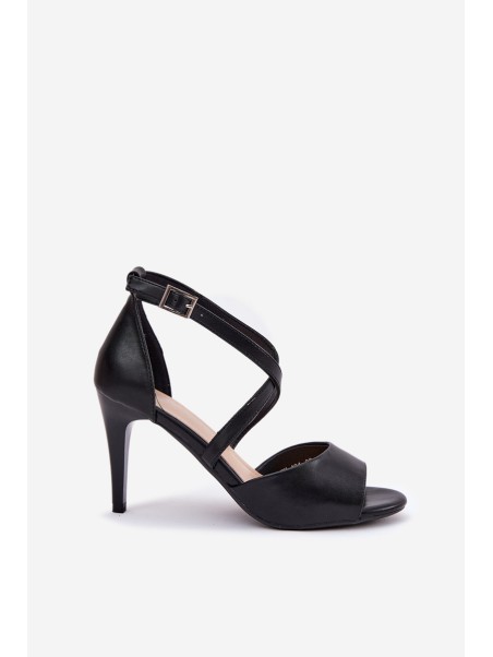 Fashionable High Heel Sandals Black Loressa