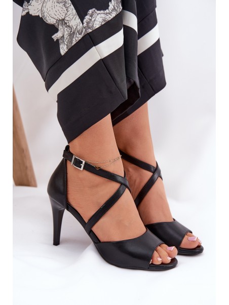 Fashionable High Heel Sandals Black Loressa