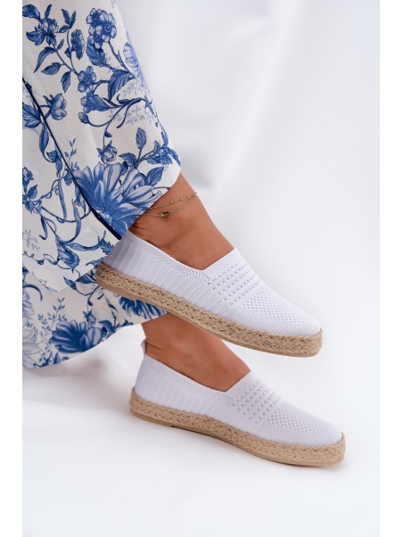 Women's Espadrilles With Weaving Vinceza 13624 White