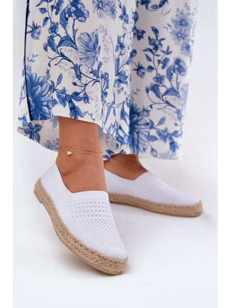 Women's Espadrilles With Weaving Vinceza 13624 White