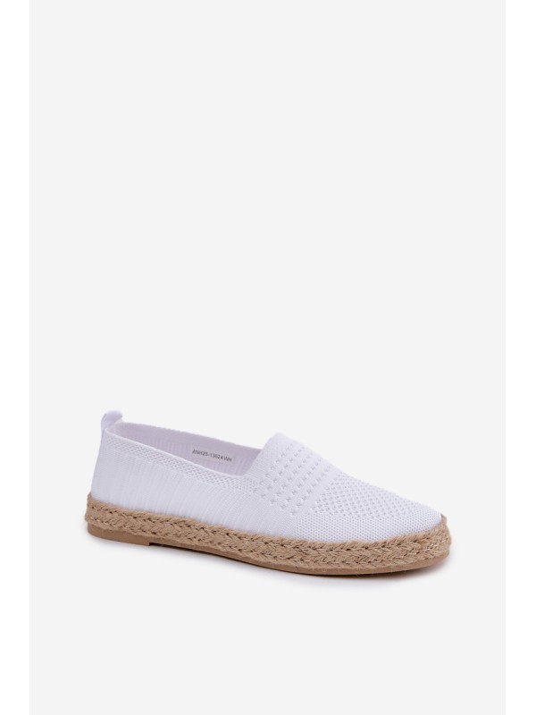 Women's Espadrilles With Weaving Vinceza 13624 White