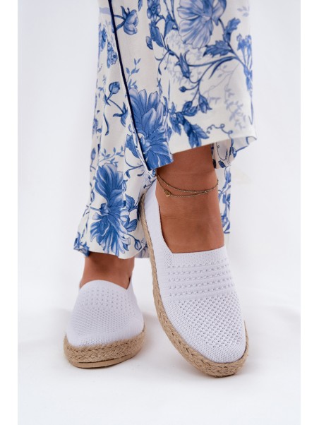 Women's Espadrilles With Weaving Vinceza 13624 White