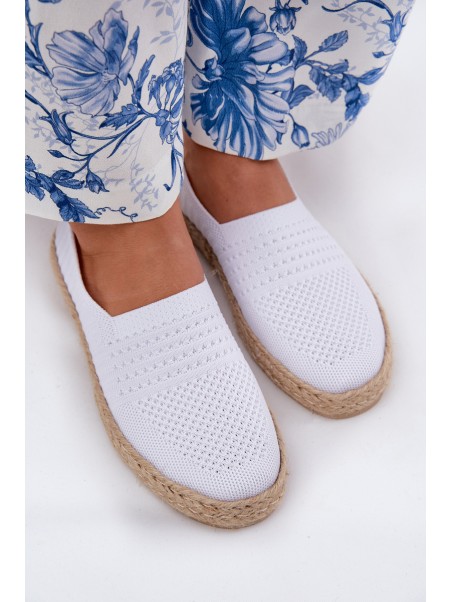 Women's Espadrilles With Weaving Vinceza 13624 White