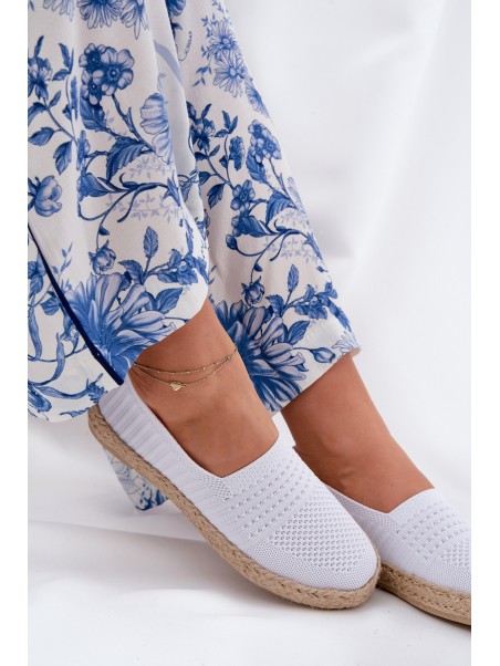 Women's Espadrilles With Weaving Vinceza 13624 White