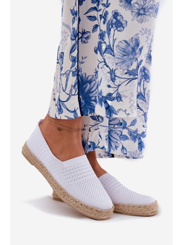Women's Espadrilles With Weaving Vinceza 13624 White