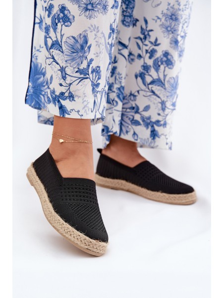 Women's Espadrilles With Braiding Vinceza 13624 Black