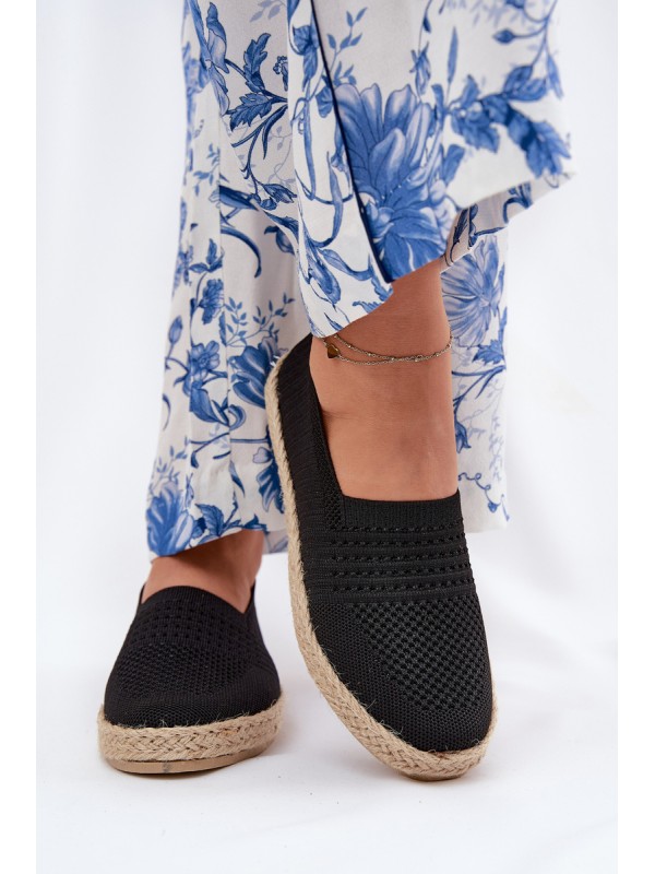 Women's Espadrilles With Braiding Vinceza 13624 Black
