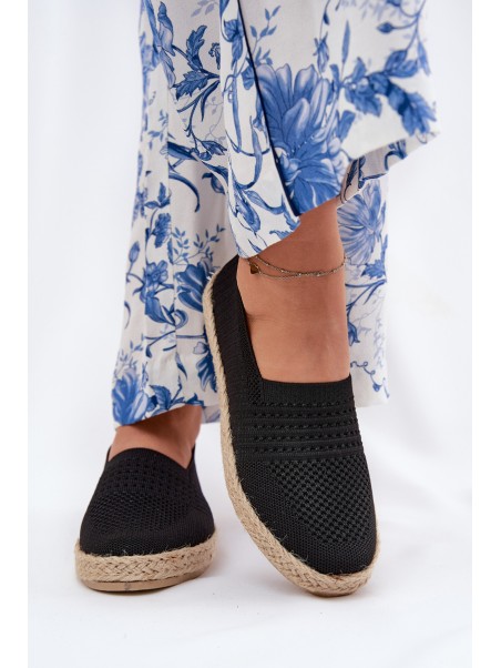 Women's Espadrilles With Braiding Vinceza 13624 Black