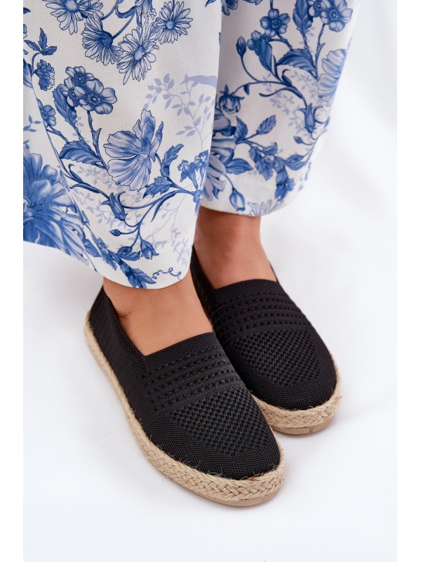 Women's Espadrilles With Braiding Vinceza 13624 Black