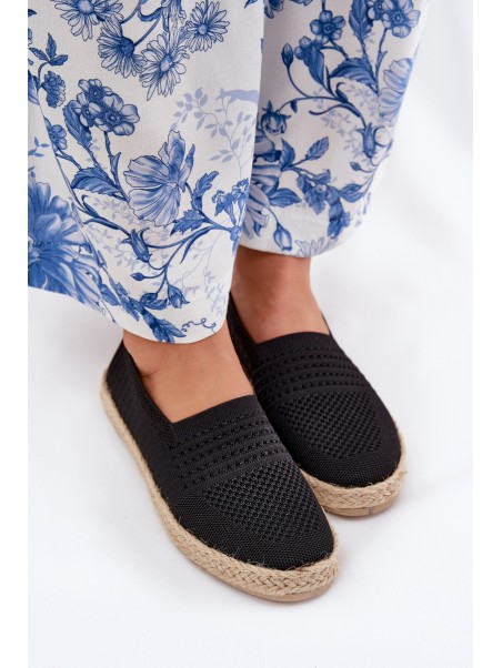 Women's Espadrilles With Braiding Vinceza 13624 Black