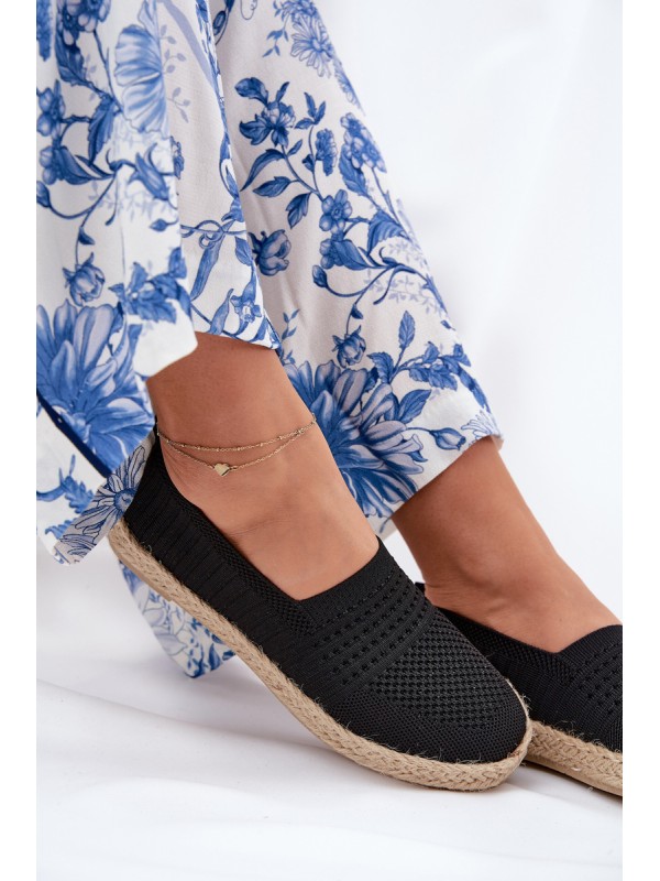 Women's Espadrilles With Braiding Vinceza 13624 Black