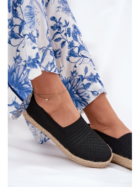 Women's Espadrilles With Braiding Vinceza 13624 Black