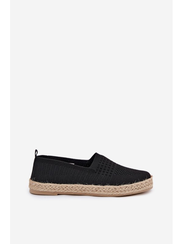 Women's Espadrilles With Braiding Vinceza 13624 Black