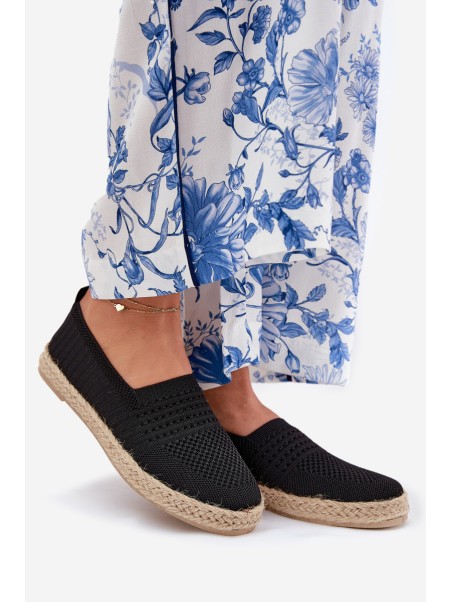 Women's Espadrilles With Braiding Vinceza 13624 Black