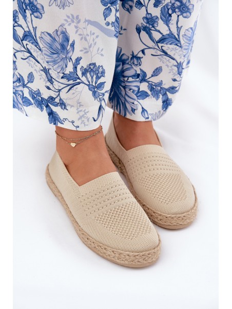 Moteriškos espadrilės su pynimu Vinceza 13624 smėlio spalvos