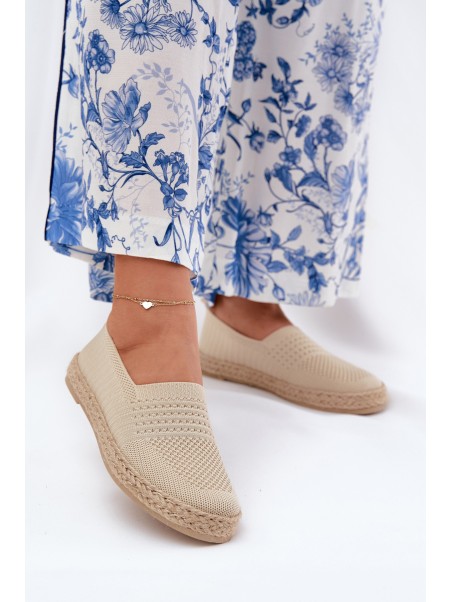 Moteriškos espadrilės su pynimu Vinceza 13624 smėlio spalvos